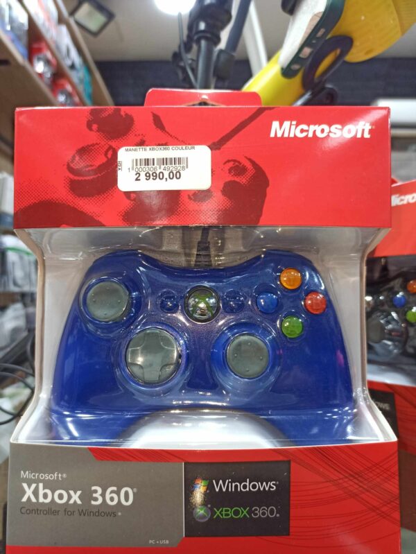 Manette XBOX  360 Avec FIL BLUE - Image 3